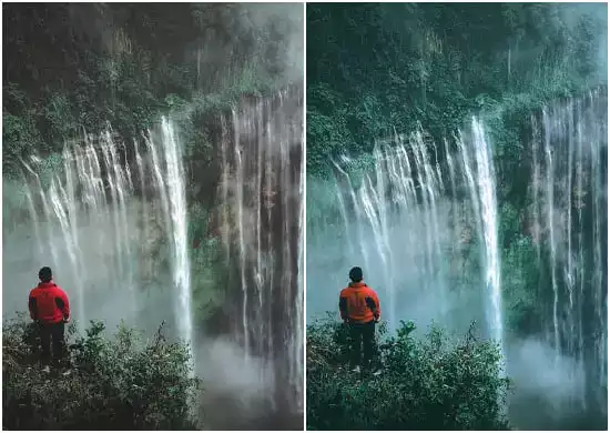 Aerial Beautiful Waterfall