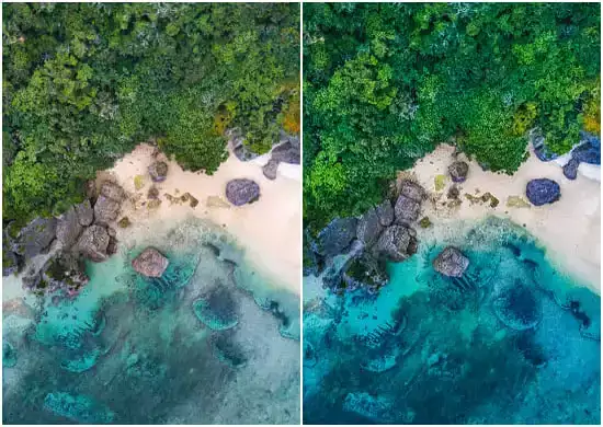 Aerial Wild Beach
