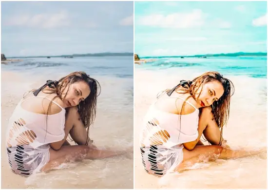 Premium Aqua and Brown Preset