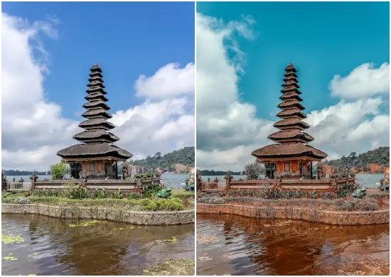 Free Bali Orange Blue Tone Preset