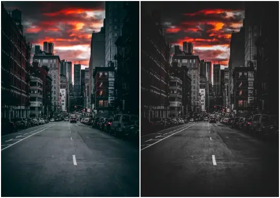 Black Orange Urban Lightroom Preset