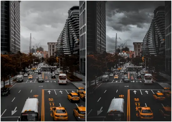 Download Free Black Orange Street Lightroom Preset