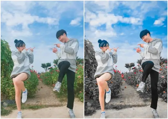 Cute Couple Blue Sky Preset