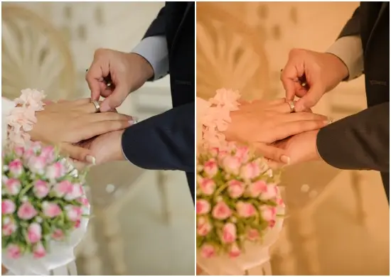 Elegant Wedding Warm Tone Mobile Preset Dng