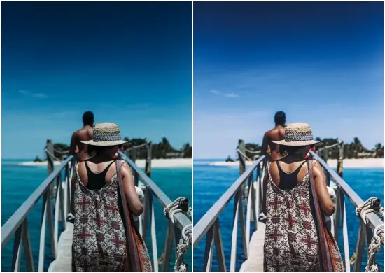 Fiji Ocean beach blue Lightroom