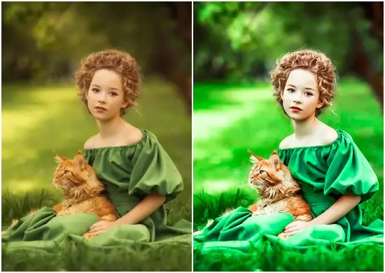 Green Clean Tone Portrait Presets