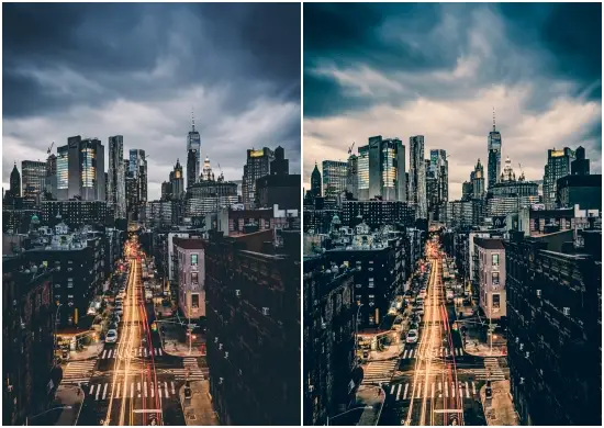 City Dark Mode Lightroom Preset