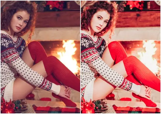 Warm Christmas Presets Instagram Blogger