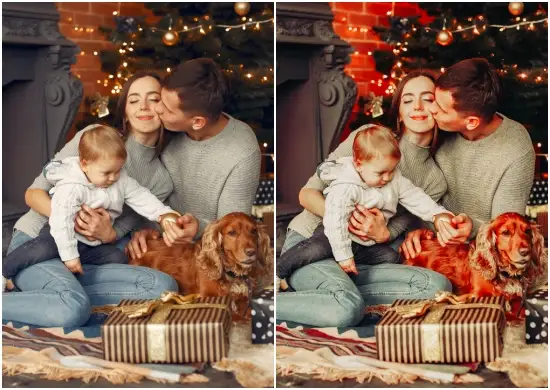 Vibrant Warm Tone Christmas Tones Preset