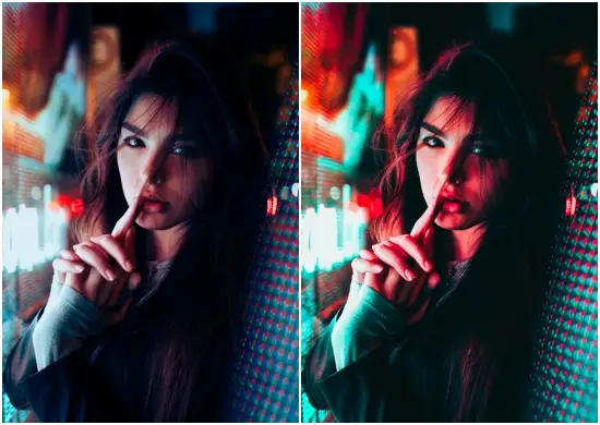 Neon City Lights Lightroom Desktop and Mobile