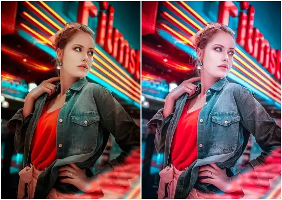 Rgb Cyberpunk Lights Portrait Lightroom Preset