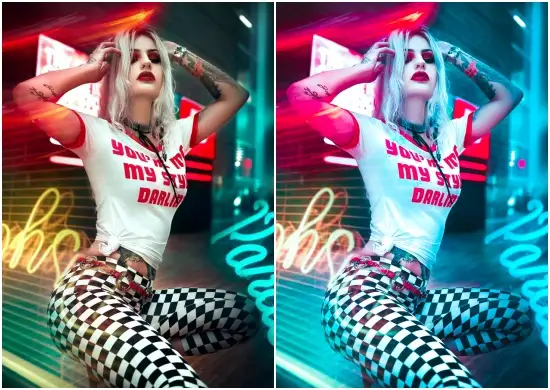 Neon Light Blogger Preset