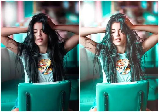 Neon Blue Tone Preset