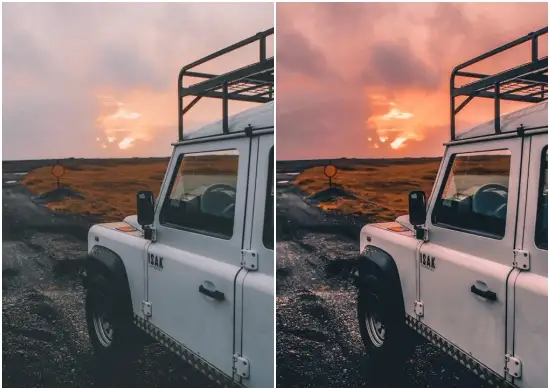 Travel Blogger Orange Sunset Lightroom Preset