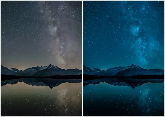 Travel Blogger Blue Aurora Tone Preset