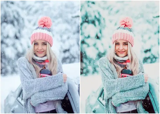 Winter Snow Blue Preset